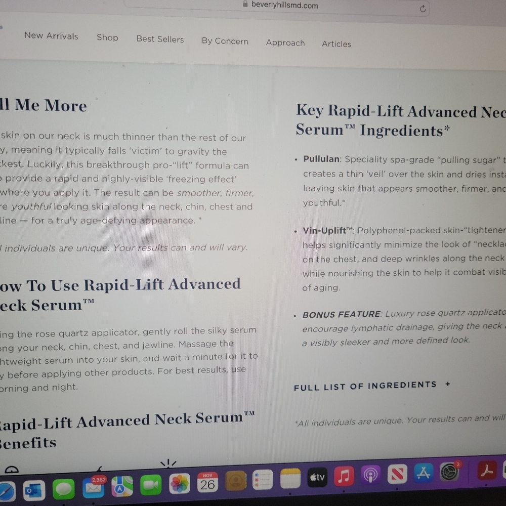 New Beverly Hills Rapid Lift Advanced Neck Serum 5 Pieces - Picture 7 of 7